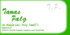 tamas palg business card